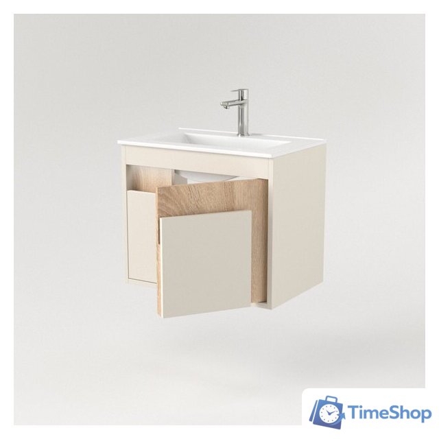  Дабер Тумба под умывальник 016 WeltWasser Deilbach 7517-60 Т16.6W.0.18_light (с подсветкой, бежевый/дуб бардолино) - Изображение №3 — Интернет-магазин Time-Shop