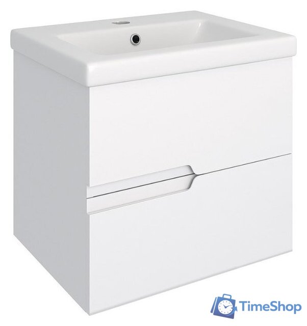  Runo Тумба с умывальником Стокгольм 60 + Como 60 (подвесная) - Изображение №2 — Интернет-магазин Time-Shop