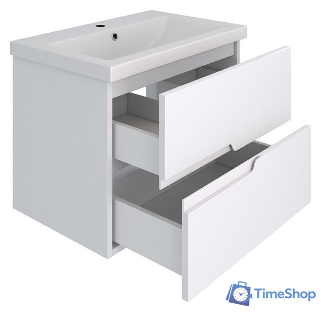  Runo Тумба с умывальником Стокгольм 60 + Como 60 (подвесная) - Изображение №3 — Интернет-магазин Time-Shop