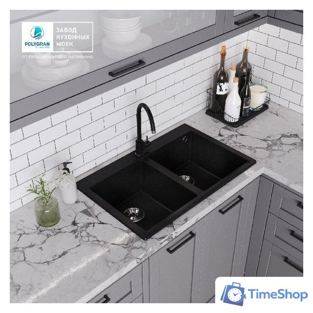 Кухонная мойка Polygran Brig 790 (черный) - Изображение №8 — Интернет-магазин Time-Shop