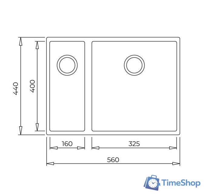 Кухонная мойка TEKA Square 2B 560 TG (черный) - Изображение №2 — Интернет-магазин Time-Shop