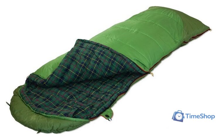 Спальный мешок AlexikA Siberia Plus 230 (левая молния, зеленый) - Изображение №4 — Интернет-магазин Time-Shop