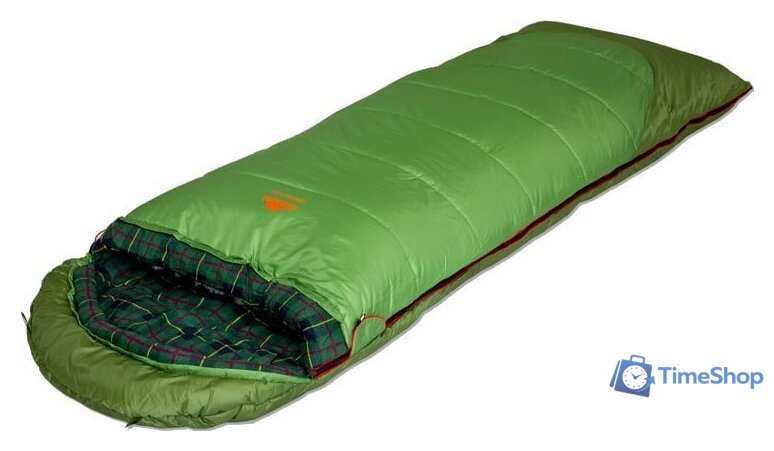 Спальный мешок AlexikA Siberia Plus 230 (левая молния, зеленый) - Изображение №2 — Интернет-магазин Time-Shop