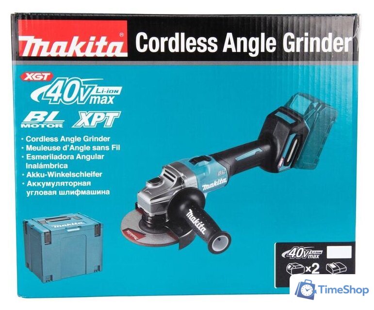 Угловая шлифмашина Makita GA005GM201 (с 2-мя АКБ) - Изображение №15 — Интернет-магазин Time-Shop