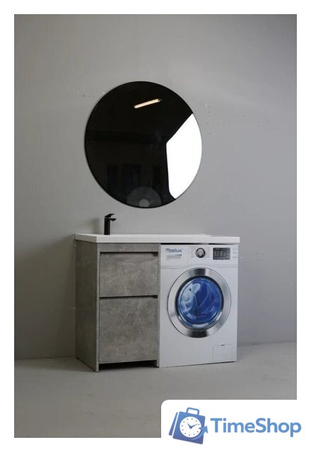  Belux Тумба под умывальник Ока Н 60-02 (31 бетон Чикаго светло-серый) - Изображение №2 — Интернет-магазин Time-Shop