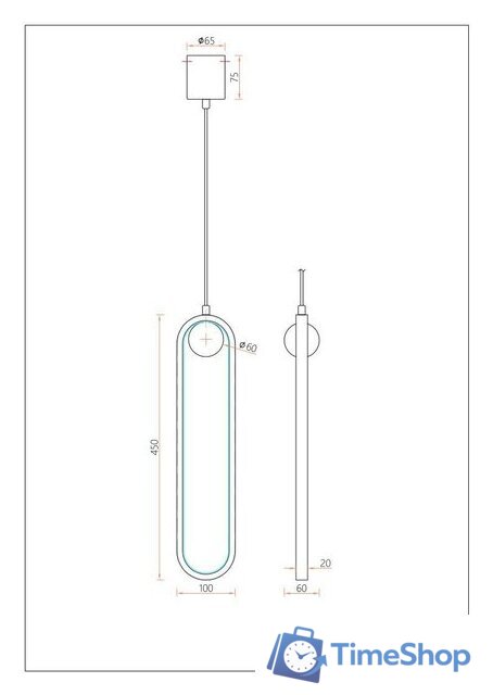 Подвесная люстра F-Promo 4221-1P - Изображение №7 — Интернет-магазин Time-Shop