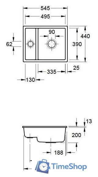 Кухонная мойка Villeroy & Boch Subway XU 675802TR - Изображение №1 — Интернет-магазин Time-Shop