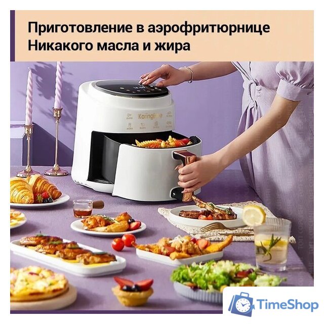 Аэрогриль (аэрофритюрница) KaringBee JD689 (белый) - Изображение №8 — Интернет-магазин Time-Shop