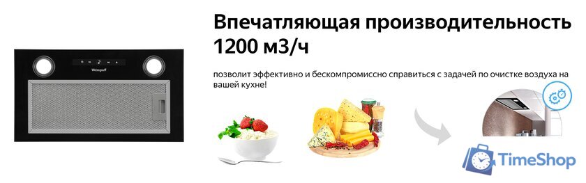 Кухонная вытяжка Weissgauff Box 1200 BL - Изображение №5 — Интернет-магазин Time-Shop