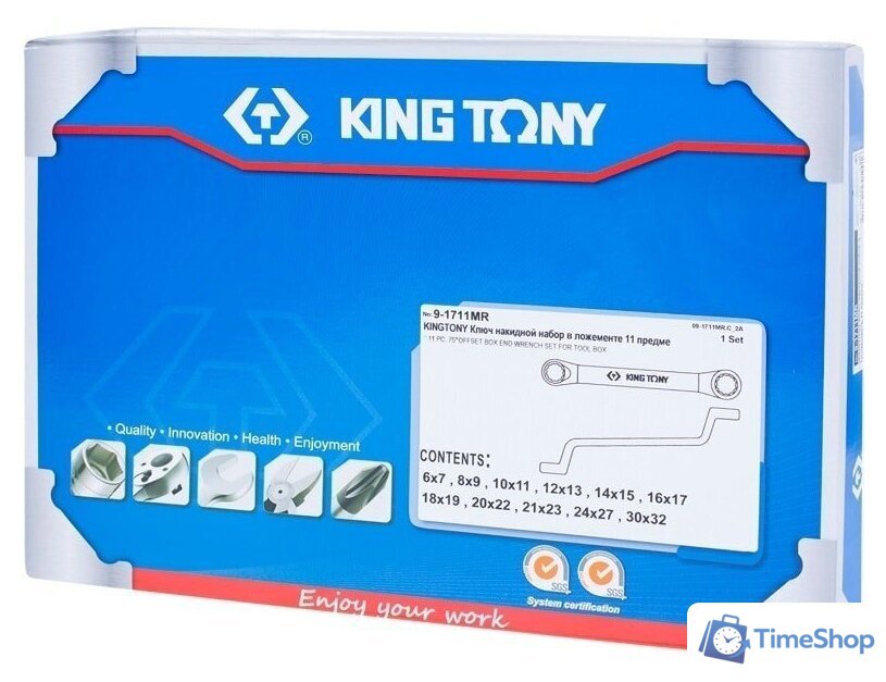 Набор ключей King Tony 9-1711MR (11 предметов) - Изображение №3 — Интернет-магазин Time-Shop