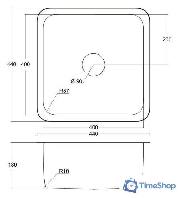 Кухонная мойка Emar EMB-127A PVD Nano Dark - Изображение №4 — Интернет-магазин Time-Shop