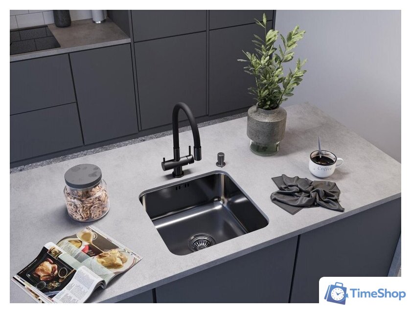 Кухонная мойка Emar EMB-127A PVD Nano Dark - Изображение №3 — Интернет-магазин Time-Shop