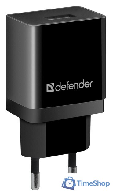 Сетевое зарядное Defender EPA-10 (черный) - Изображение №1 — Интернет-магазин Time-Shop