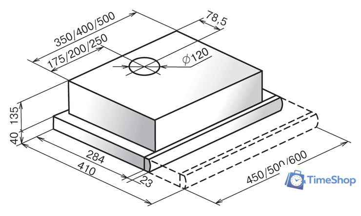 Кухонная вытяжка Elikor Интегра 60П-400-В2Л (белый/нержавеющая сталь) (840490) - Изображение №5 — Интернет-магазин Time-Shop
