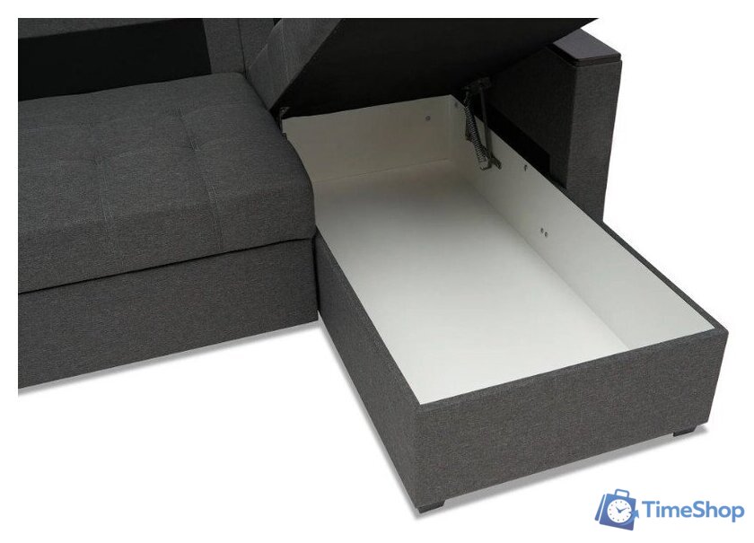 Диван Mio Tesoro Атланта Лайт 111 (Savana Grey/Ecostile Chocolate) - Изображение №8 — Интернет-магазин Time-Shop