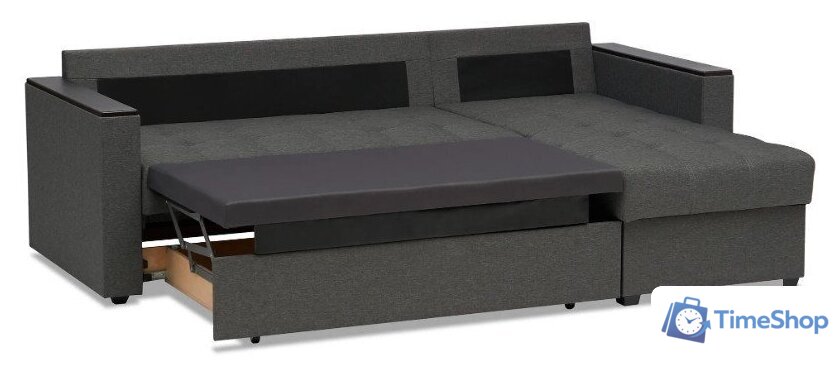 Диван Mio Tesoro Атланта Лайт 111 (Savana Grey/Ecostile Chocolate) - Изображение №6 — Интернет-магазин Time-Shop