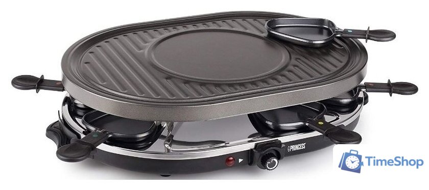 Раклетница Princess 162700 Raclette 8 Oval Grill Party - Изображение №2 — Интернет-магазин Time-Shop