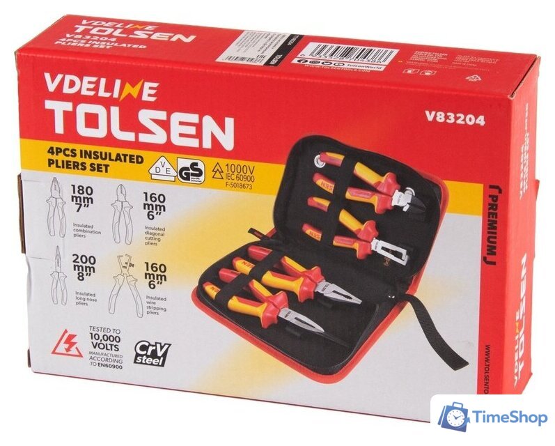 Электромонтажный набор Tolsen TTV83204 (4 предмета) - Изображение №5 — Интернет-магазин Time-Shop