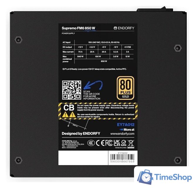 Блок питания Endorfy Supremo FM6 850W EY7A012 - Изображение №6 — Интернет-магазин Time-Shop