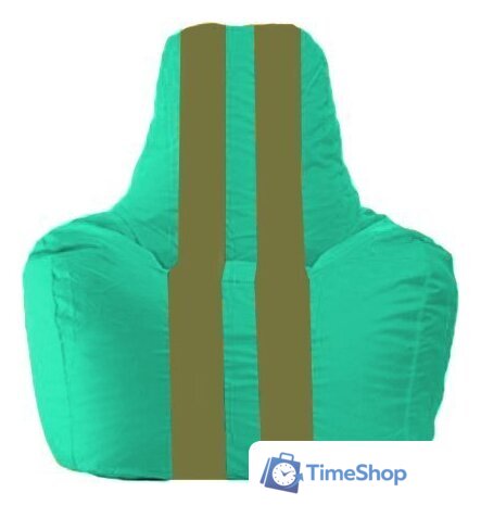 Кресло-мешок Flagman Спортинг С1.1-297 (бирюзовый/оливковый) - Изображение №1 — Интернет-магазин Time-Shop