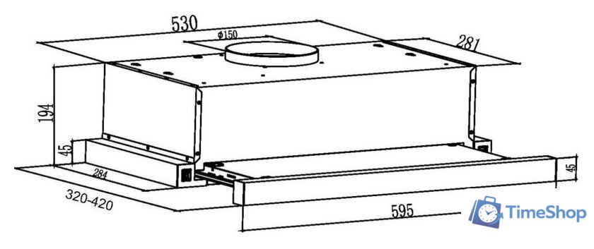 Кухонная вытяжка Schtoff TFH-5360 GBK (черный) - Изображение №2 — Интернет-магазин Time-Shop