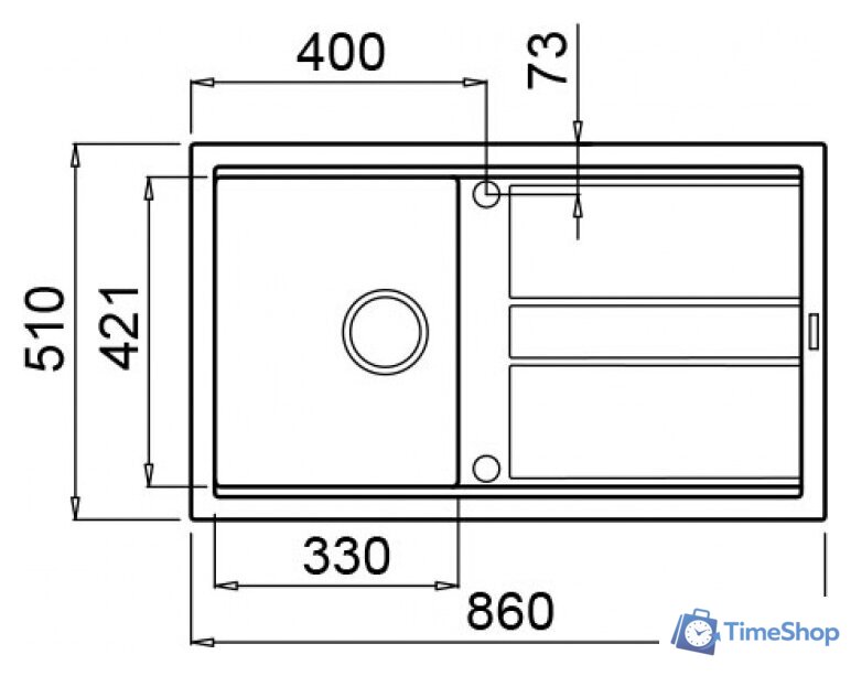 Кухонная мойка Elleci Best 400 White K96 - Изображение №2 — Интернет-магазин Time-Shop