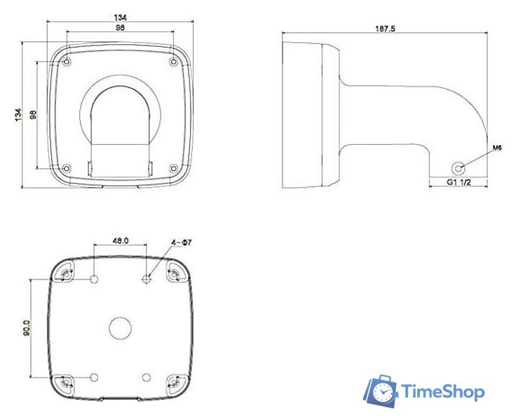 Крепление для камер видеонаблюдения Dahua DH-PFB302S - Изображение №5 — Интернет-магазин Time-Shop