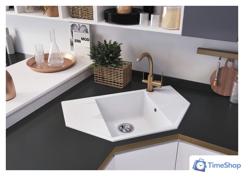 Кухонная мойка Polygran Riff-800 (серый 14) - Изображение №3 — Интернет-магазин Time-Shop