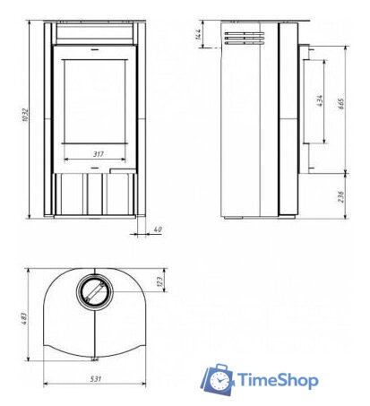 Свободностоящая печь-камин Мета-Бел Сена АОТ-7.0-01 - Изображение №5 — Интернет-магазин Time-Shop
