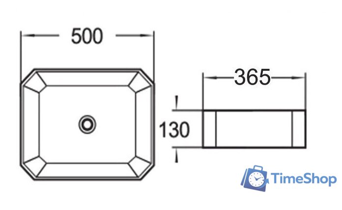 Умывальник SantiLine SL-1013 - Изображение №2 — Интернет-магазин Time-Shop