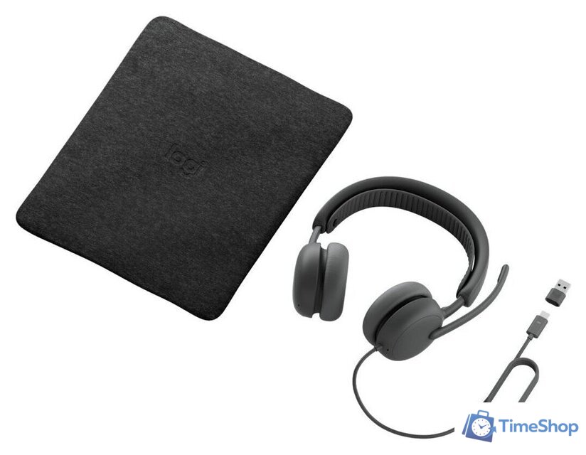 Наушники Logitech Zone Wired 2 For Business (UC, графит) - Изображение №5 — Интернет-магазин Time-Shop
