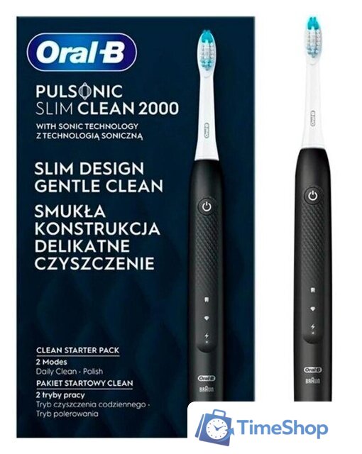 Электрическая зубная щетка Oral-B Pulsonic Slim Clean 2000 (черный) - Изображение №10 — Интернет-магазин Time-Shop