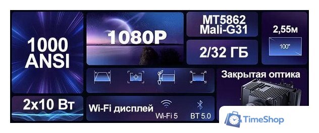 Проектор Byintek Vevshao A22 - Изображение №2 — Интернет-магазин Time-Shop