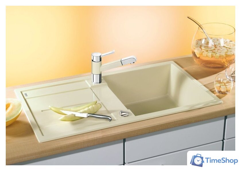 Кухонная мойка Blanco Metra 5 S 527109 (мягкий белый) - Изображение №2 — Интернет-магазин Time-Shop
