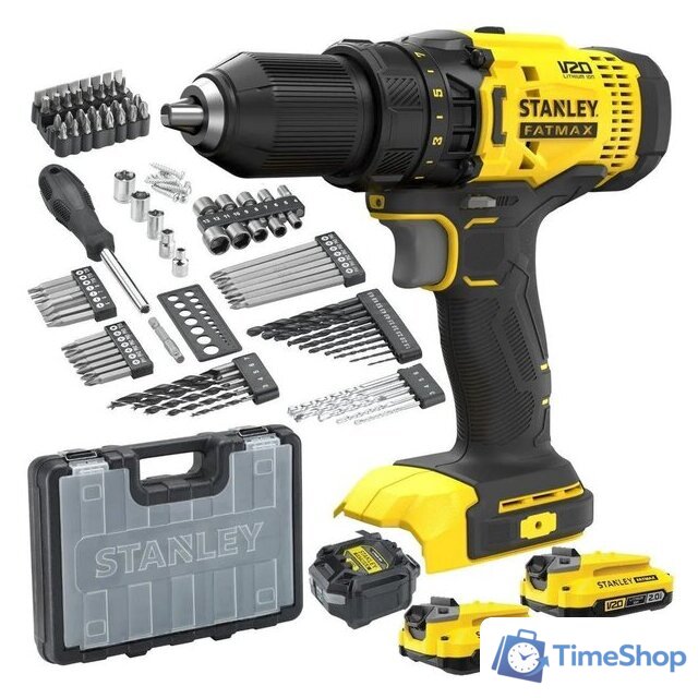 Дрель-шуруповерт Stanley SFMCD700D2A (с 2-мя АКБ, кейс) - Изображение №1 — Интернет-магазин Time-Shop