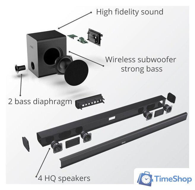 Саундбар AKAI ASB-6WSW - Изображение №3 — Интернет-магазин Time-Shop