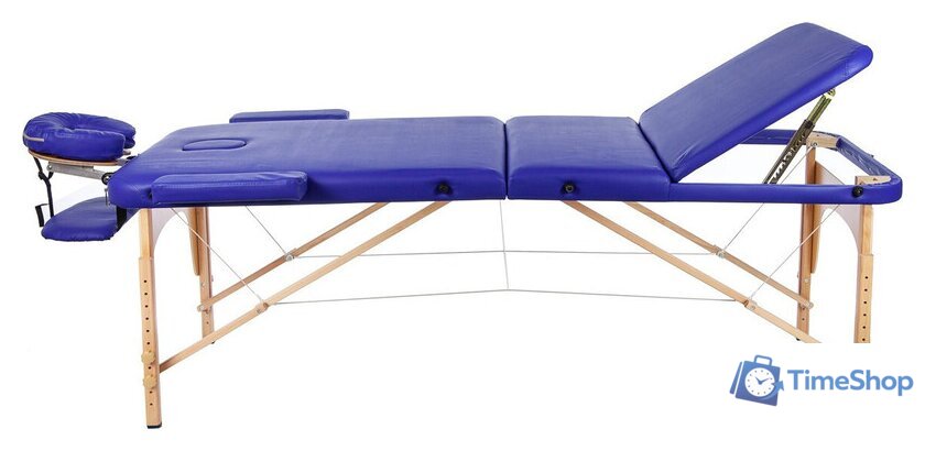 Массажный стол Atlas Sport 70 см складной 3-с деревянный (синий) - Изображение №3 — Интернет-магазин Time-Shop