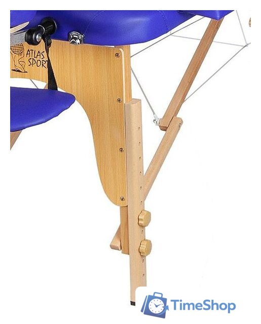 Массажный стол Atlas Sport 70 см складной 3-с деревянный (синий) - Изображение №5 — Интернет-магазин Time-Shop