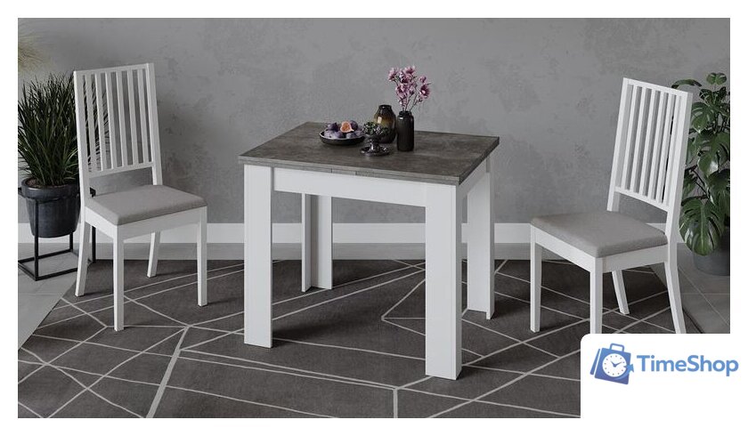 Кухонный стол Трия Промо тип 3 (белый/ателье темный) - Изображение №3 — Интернет-магазин Time-Shop