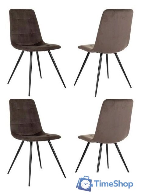 Стул Бюрократ CH-K1 4 шт (коричневый Holland 74/черный) - Изображение №1 — Интернет-магазин Time-Shop