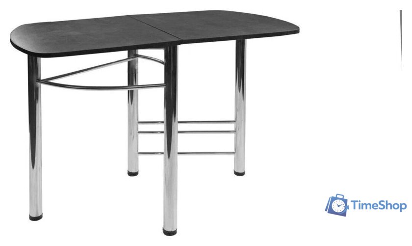 Кухонный стол ВВР Пристенный (камень темный/хром, ЛДСП) - Изображение №2 — Интернет-магазин Time-Shop