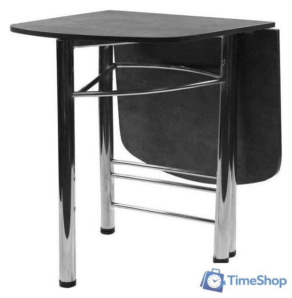 Кухонный стол ВВР Пристенный (камень темный/хром, ЛДСП) - Изображение №1 — Интернет-магазин Time-Shop