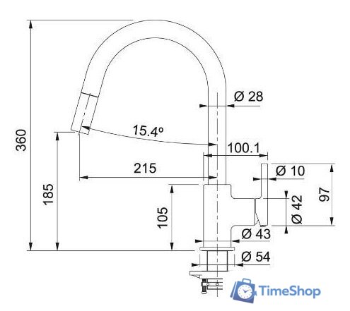 Смеситель Franke Lina 115.0626.081 (белый) - Изображение №2 — Интернет-магазин Time-Shop