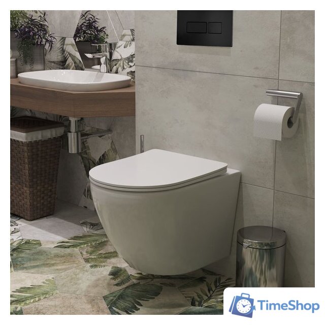 Унитаз подвесной Roxen Antares One Rimless 6 в 1 StounFix Dual Fresh 577729 (кнопка: черный матовый) - Изображение №13 — Интернет-магазин Time-Shop