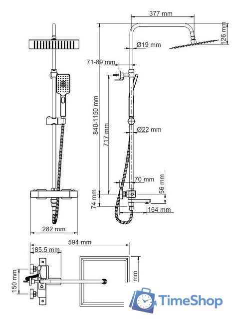 Душевая система  Wasserkraft A29901 Thermo - Изображение №12 — Интернет-магазин Time-Shop