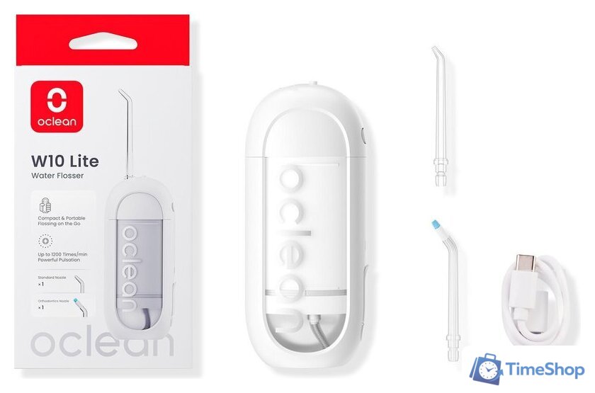 Ирригатор  Oclean W10 Lite (белый) - Изображение №18 — Интернет-магазин Time-Shop