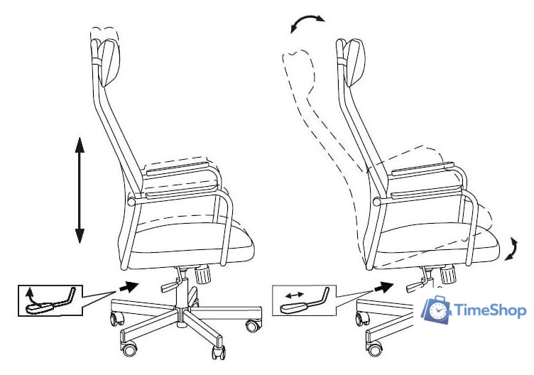 Игровое (геймерское) кресло Zombie One TW-01 (черный) - Изображение №16 — Интернет-магазин Time-Shop