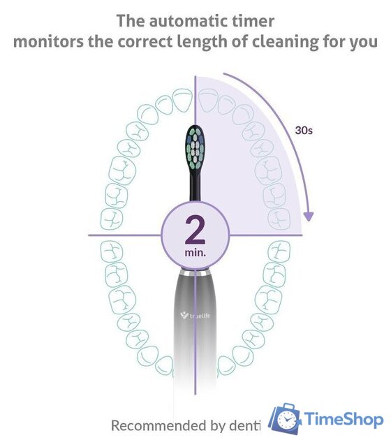 Электрическая зубная щетка TrueLife SonicBrush Clean30 (черный) - Изображение №5 — Интернет-магазин Time-Shop