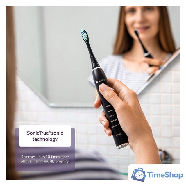 Электрическая зубная щетка TrueLife SonicBrush Clean30 (черный) - Изображение №3 — Интернет-магазин Time-Shop