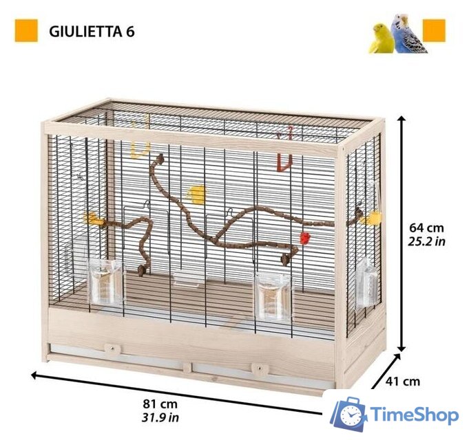 Клетка Ferplast Giulietta 6 52067217 - Изображение №2 — Интернет-магазин Time-Shop